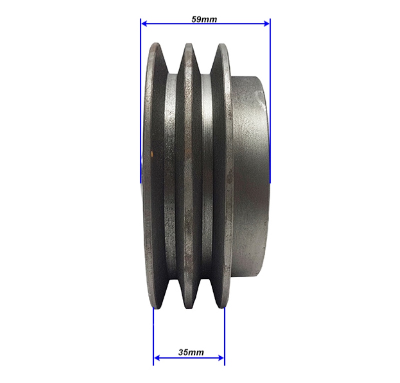 Mar-pol M79481 Odstredivá spojka pre spaľovací motor do vibračnej dosky 2 žliabky 135x20mm 