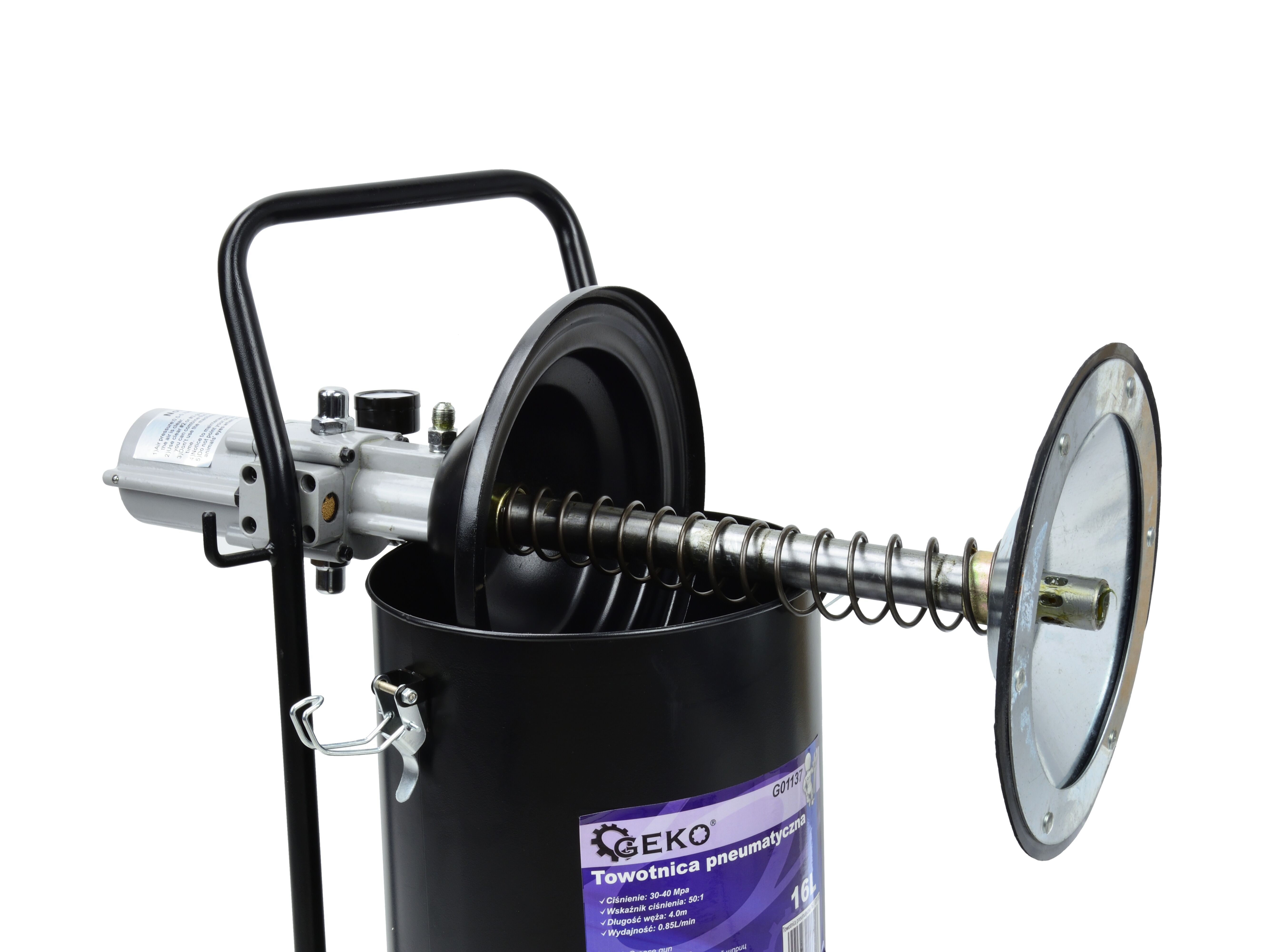 GEKO G01137 Pneumatický mazací lis, tlaková maznica 16L 4m hadica