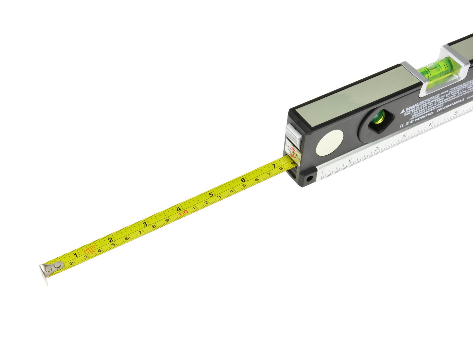 GEKO G03311 Vodováha laserová osvetlená, zvinovací meter 1,5m, pravítko LED