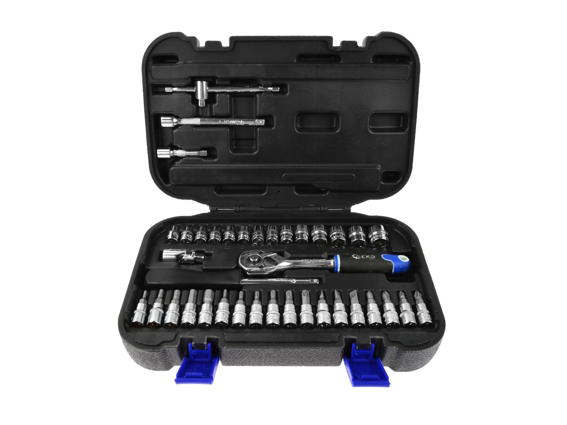 GEKO G10152 Sada nástrčných kľúčov 1/4" 38 ks hlavice račňa
