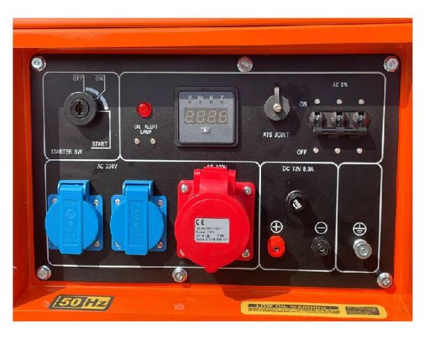 KRAFT&DELE KD121 7000W Elektrocentrála Generátor prúdu AVR 12V / 230V / 380V Diesel + ATS