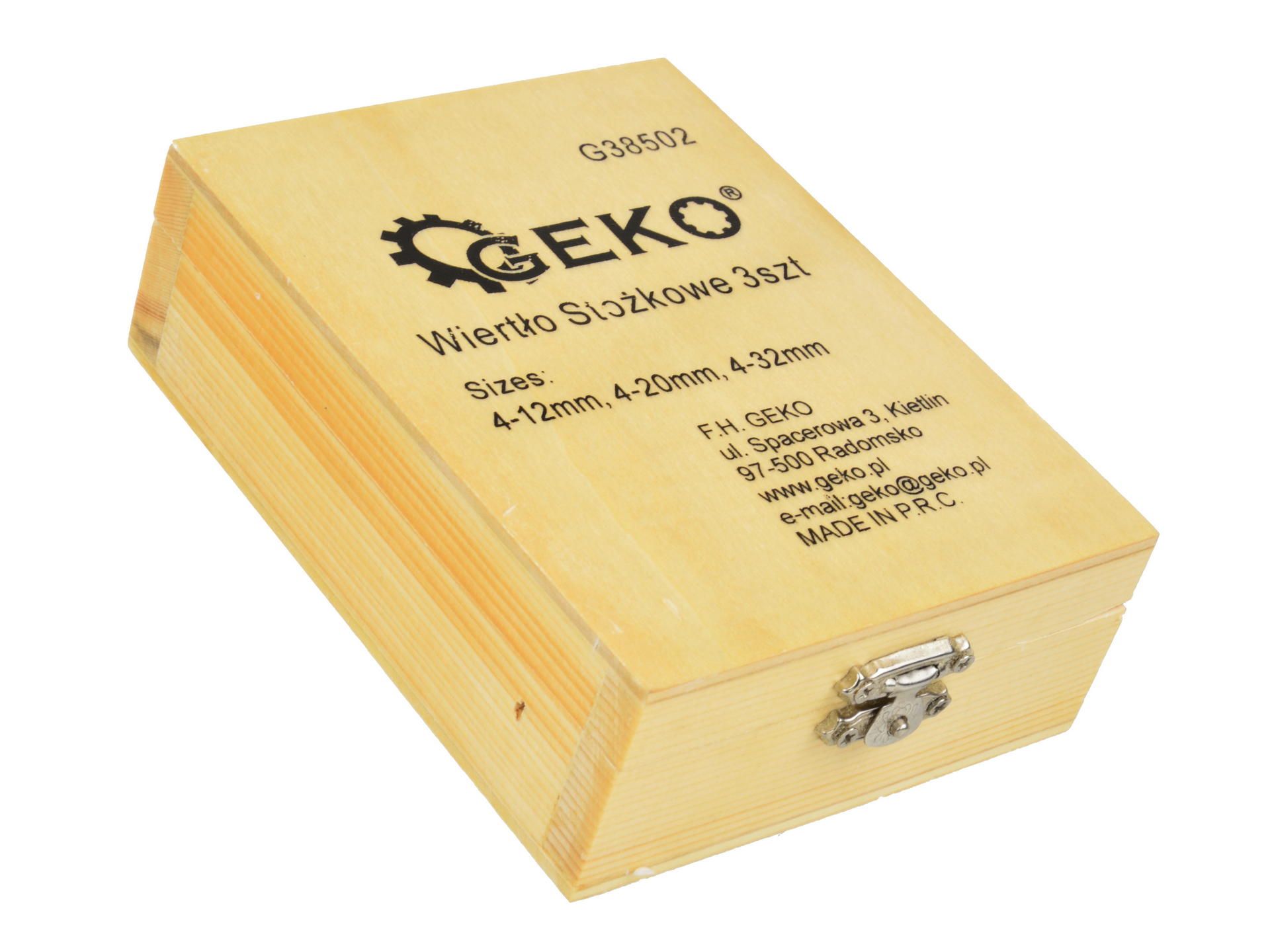 GEKO G38502 Stupňovité vrtáky Sada kužeľových vrtákov 3 kusy