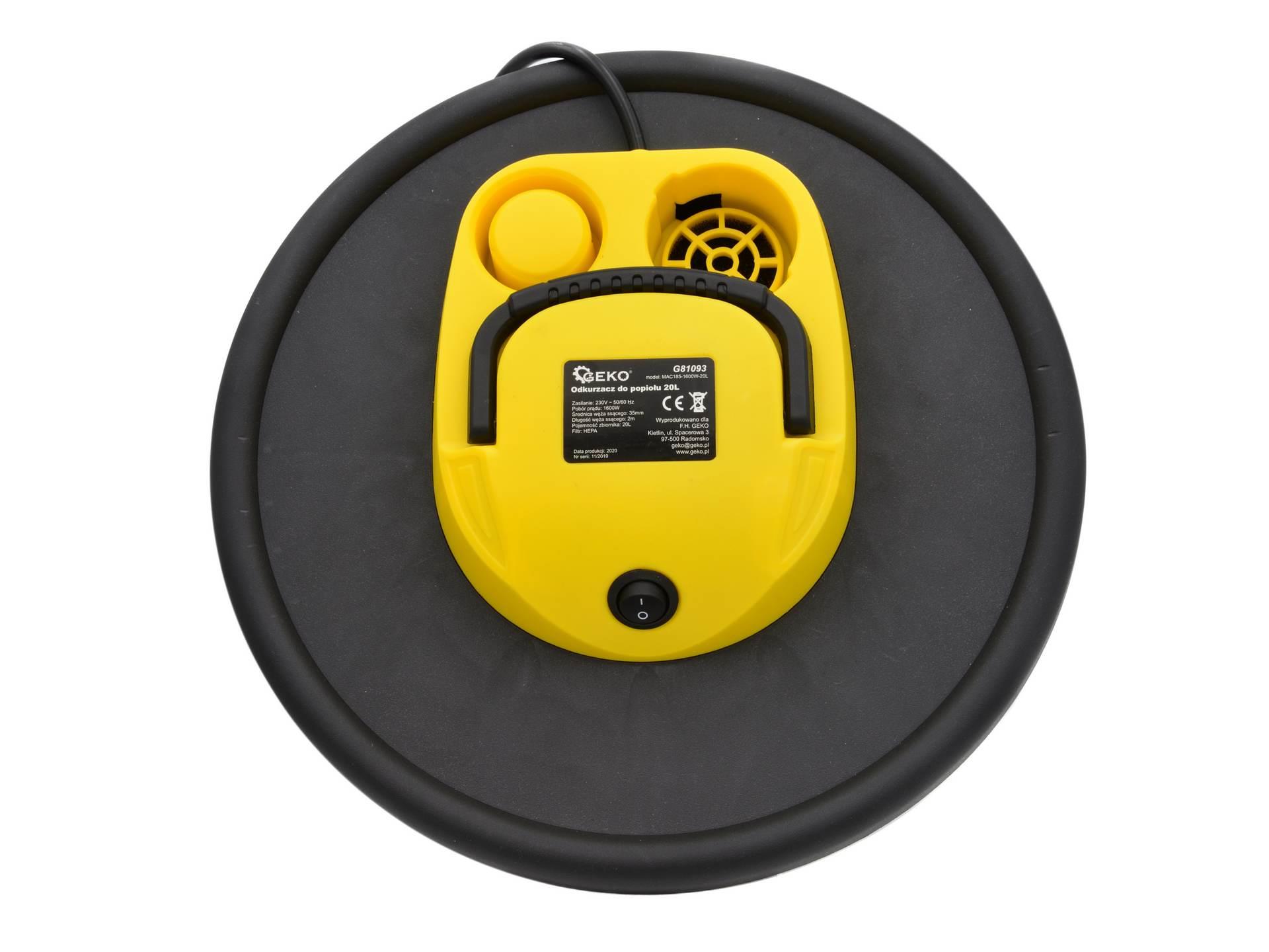 GEKO G81093 Vysávač na popol 20L na kolesách 1600W