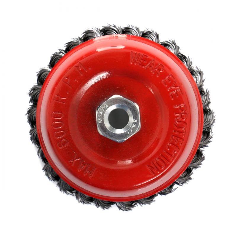 Kraft&Dele KD10972 Drôtená kefa na brúsku, draťák 4" 100mm M14