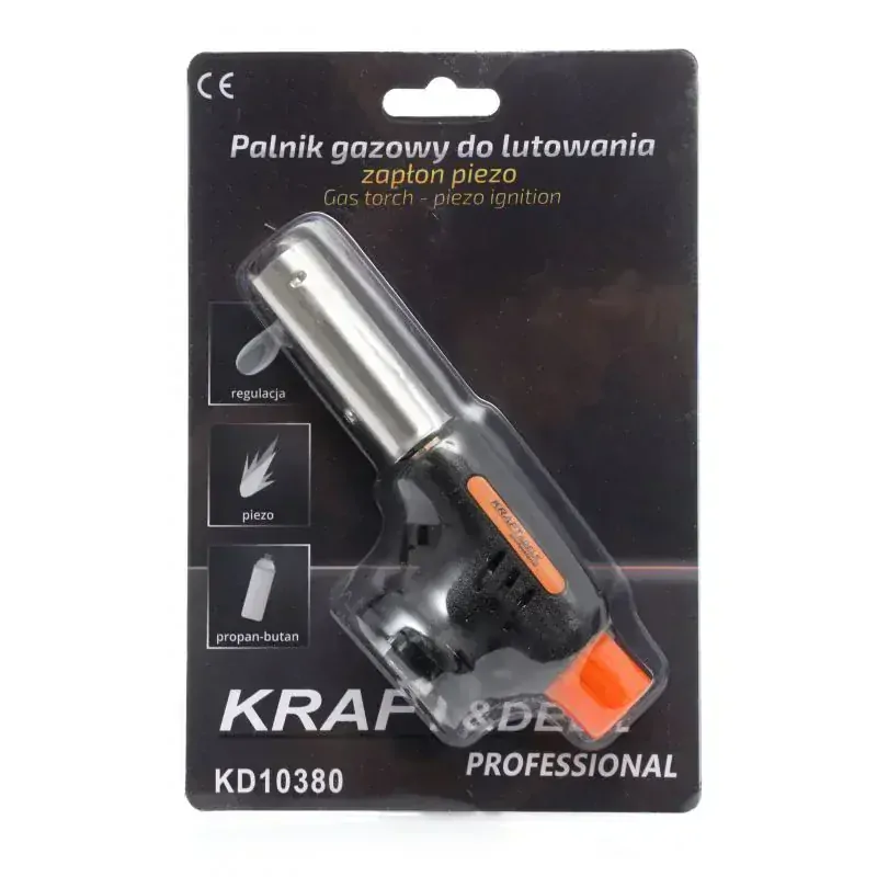 Kraft&Dele KD10380 Plynový opaľovací horák na spájkovanie PIEZO na kartuše