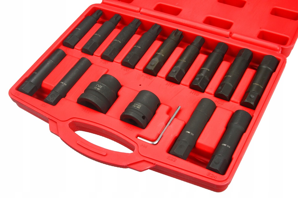 Mar-Pol M58265 Nástrčné hlavice Bity 3/4" BJC SADA 16ks