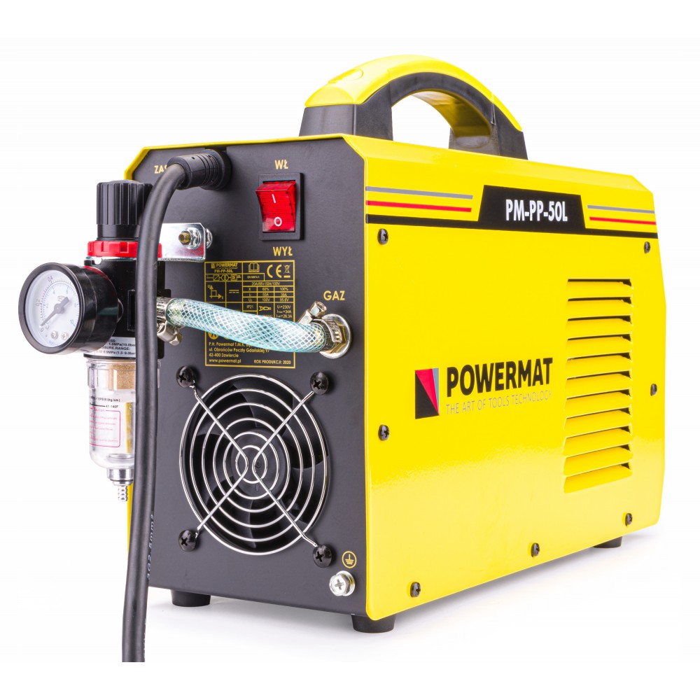 Powermat PM-PP-50L Plazmová rezačka 50A redukčný ventil s manometrom IGBT