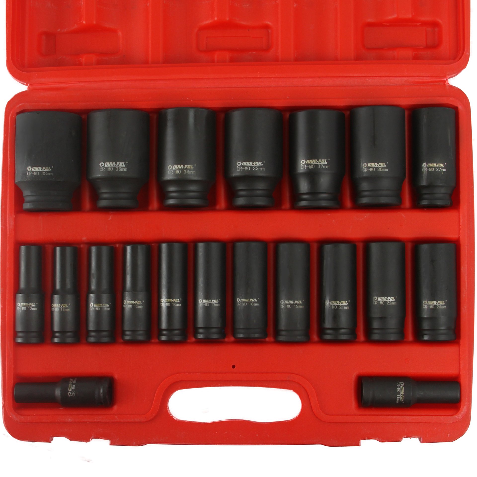 Mar-pol M58258 Nástrčné kľúče hlavice 1/2" Sada 20ks 10-38mm