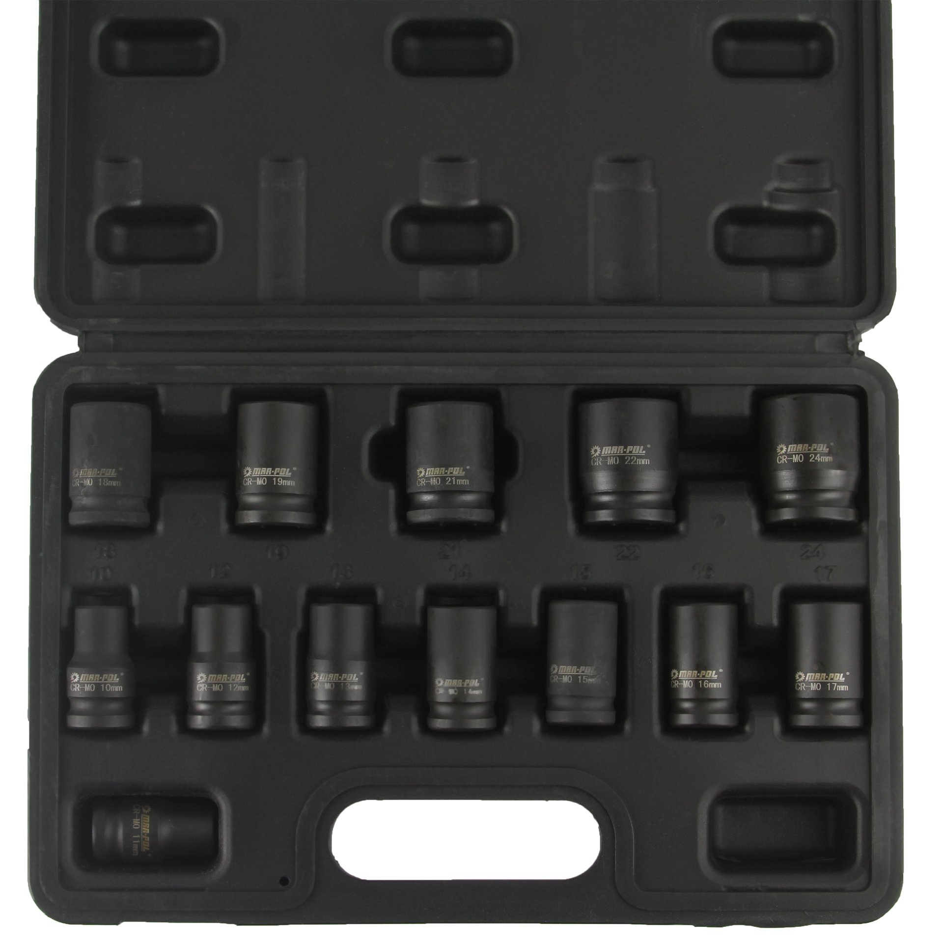 Mar-pol M58257 Nástrčné kľúče 1/2" 10-24mm krátke 13ks