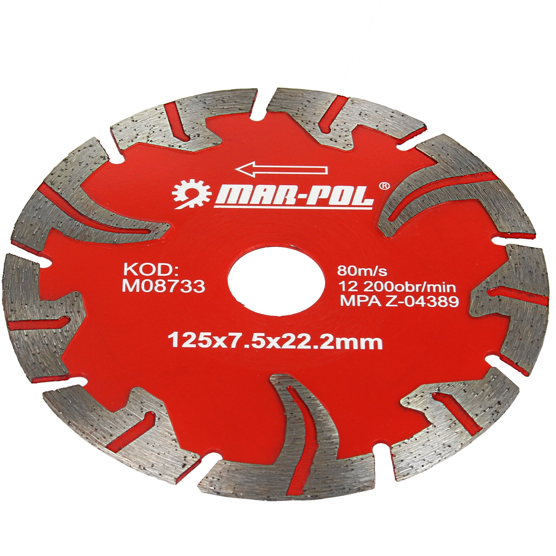 MAR-POL M08733 Diamantový kotúč na betón 125x7.5x22,2