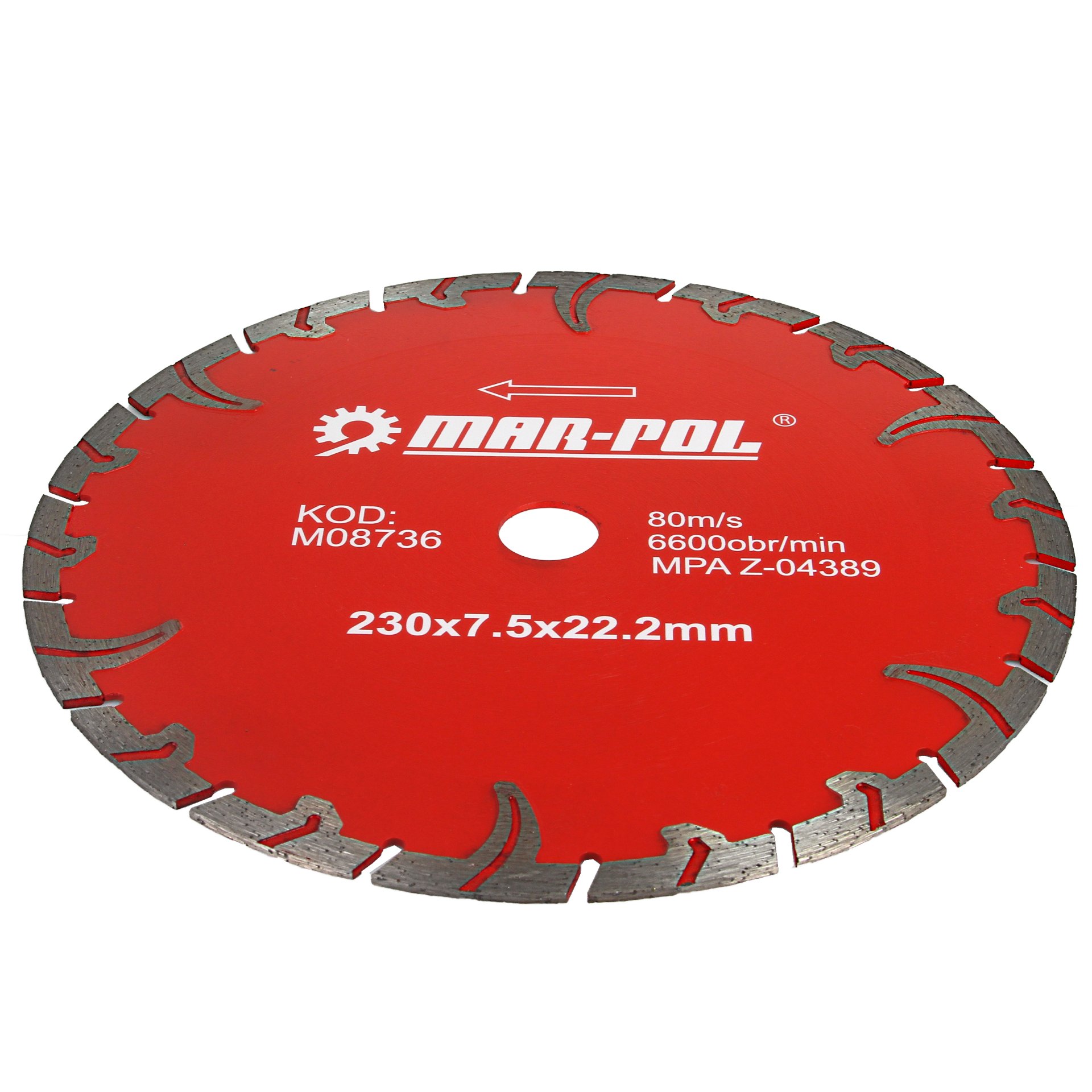 MAR-POL M08736 Diamantový kotúč na betón 230x7.5x22,2