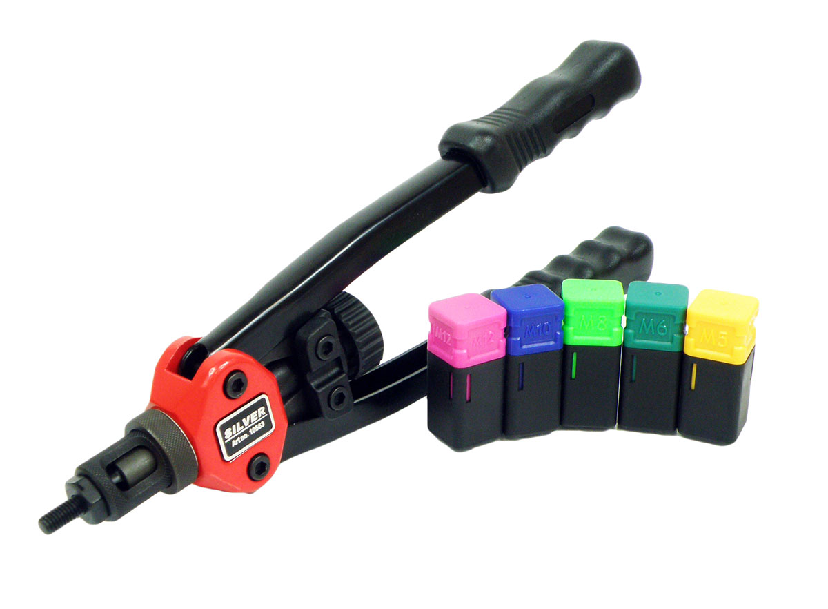 SILVER S10563 Ručné pákové nitovacie kliešte, nitovačka nity M5 - M12 PREMIUM