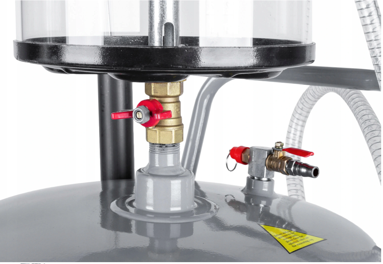 MAX Pneumatická odsávačka, vypúšťačka, odsávanie vypúšťanie oleja 85L lievik + 5 trysiek