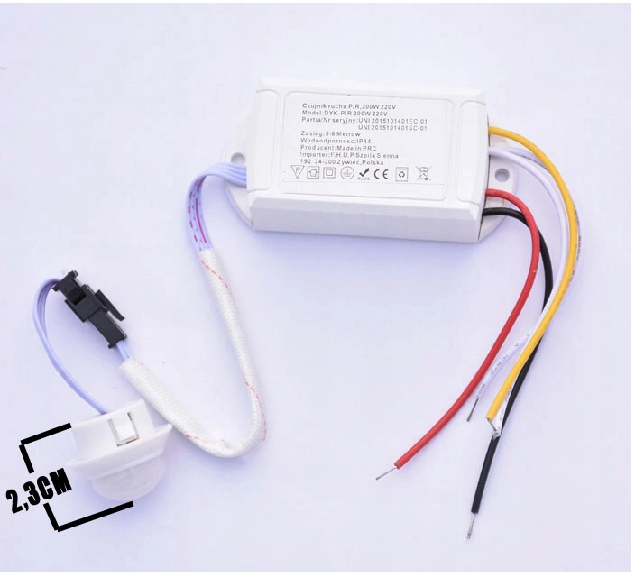 220V POHYBOVÉ ČIDLO SO SENZOROM 200W snímač pohybu pohybový senzor súmrakový