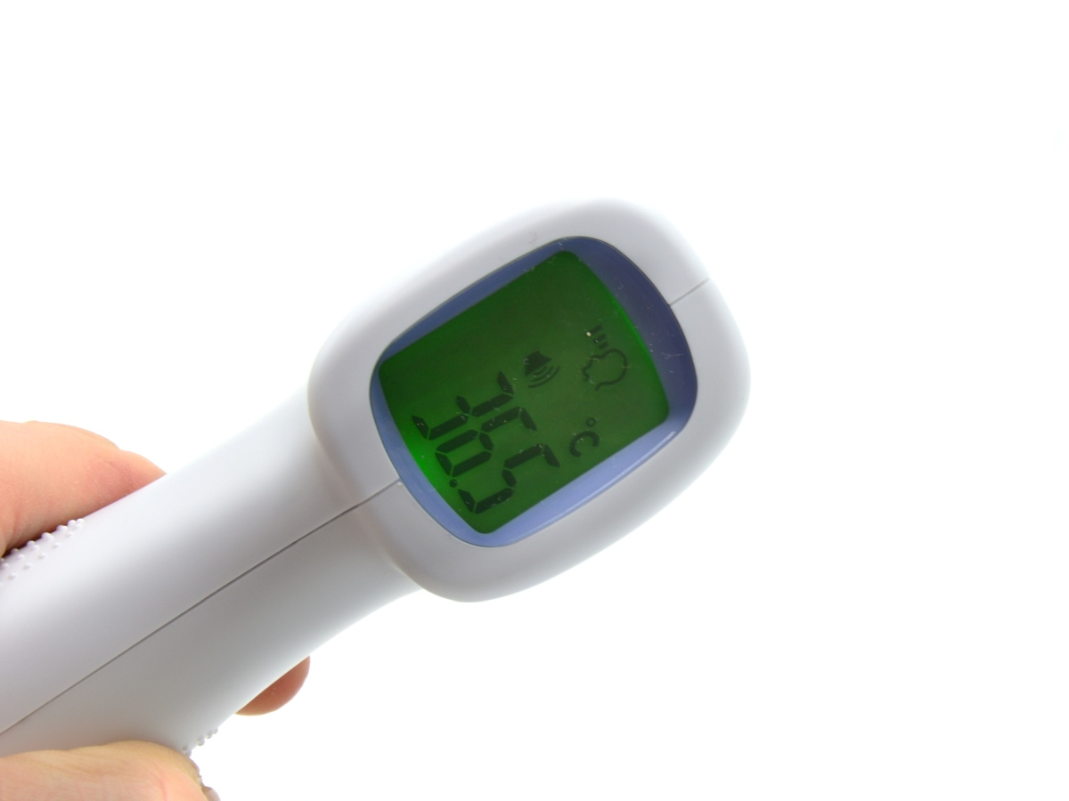 GEKO Q00020 Bezdotykový elektronický teplomer na čelo s LCD displejom
