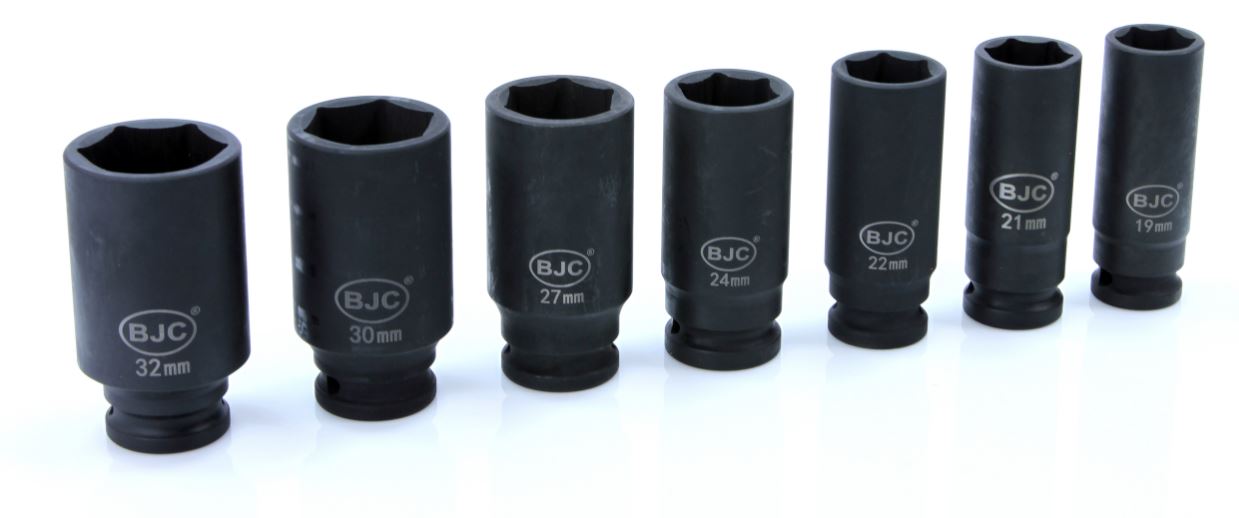 Mar-Pol M58272 Kľúče Súprava nástrčných kľúčov pre rázový uťahovák hlavice BJC 1/2 "10-32mm