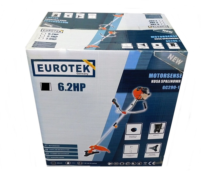 skladací KROVINOREZ vyžínač EUROTEK 3,8kW 5,2HP GC290 + Nôž
