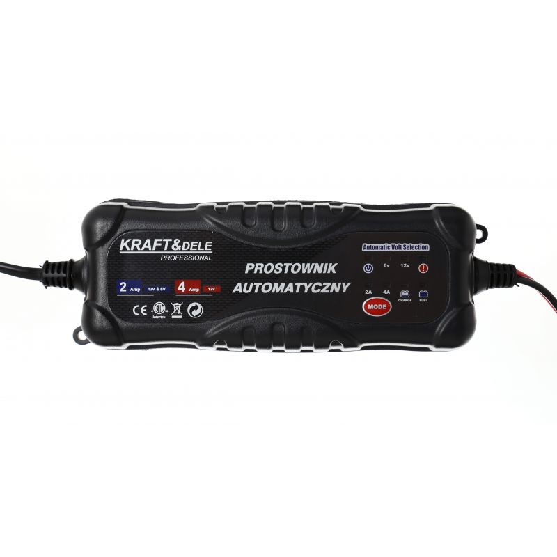 KRAFT&DELE KD1289 Automatická autonabíjačka batérií 2A pre 6V, 2A / 4A pre 12V