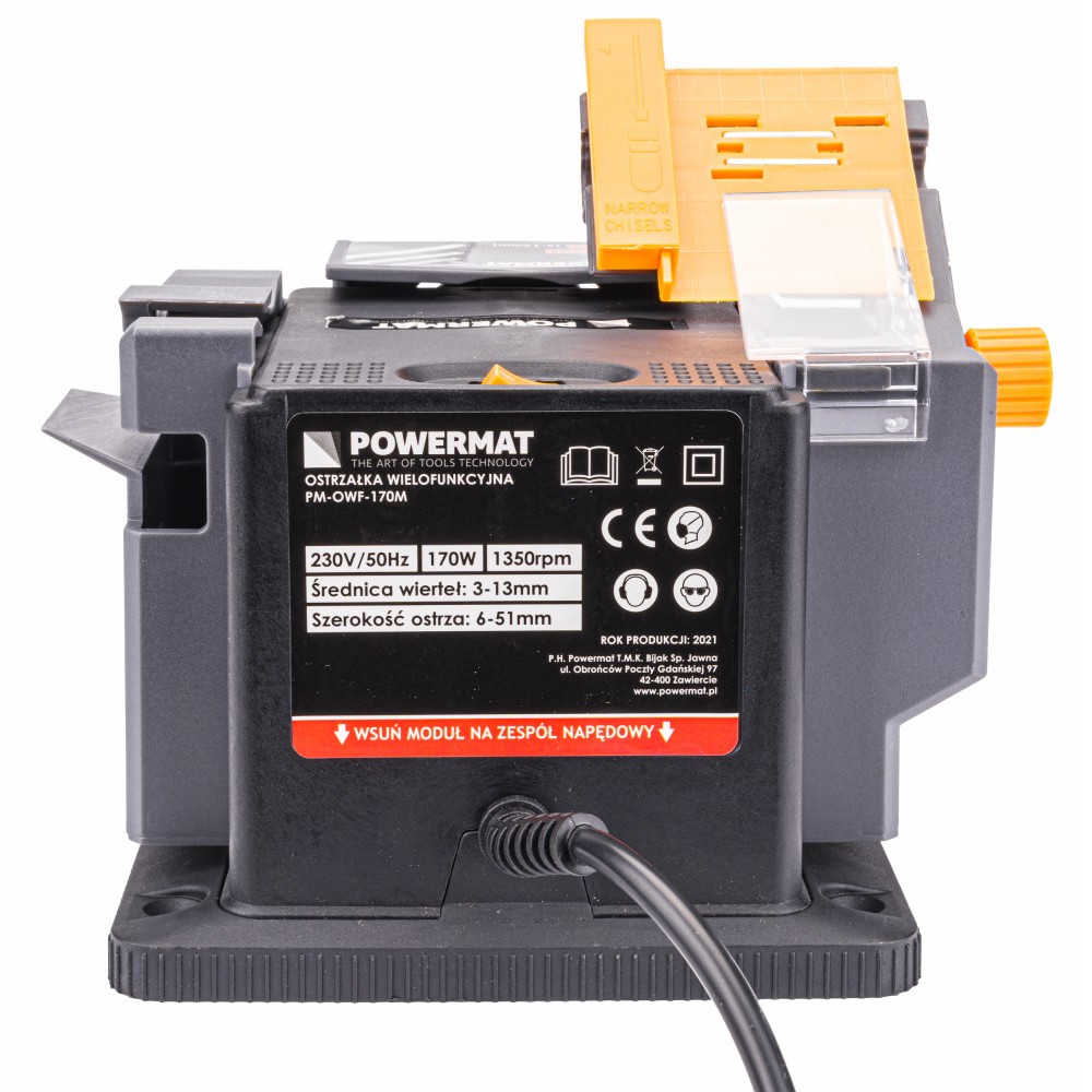 POWERMAT PM-OWF-170M Multifunkčná elektrická brúska ostrička vrtákov, nožníc, dlát