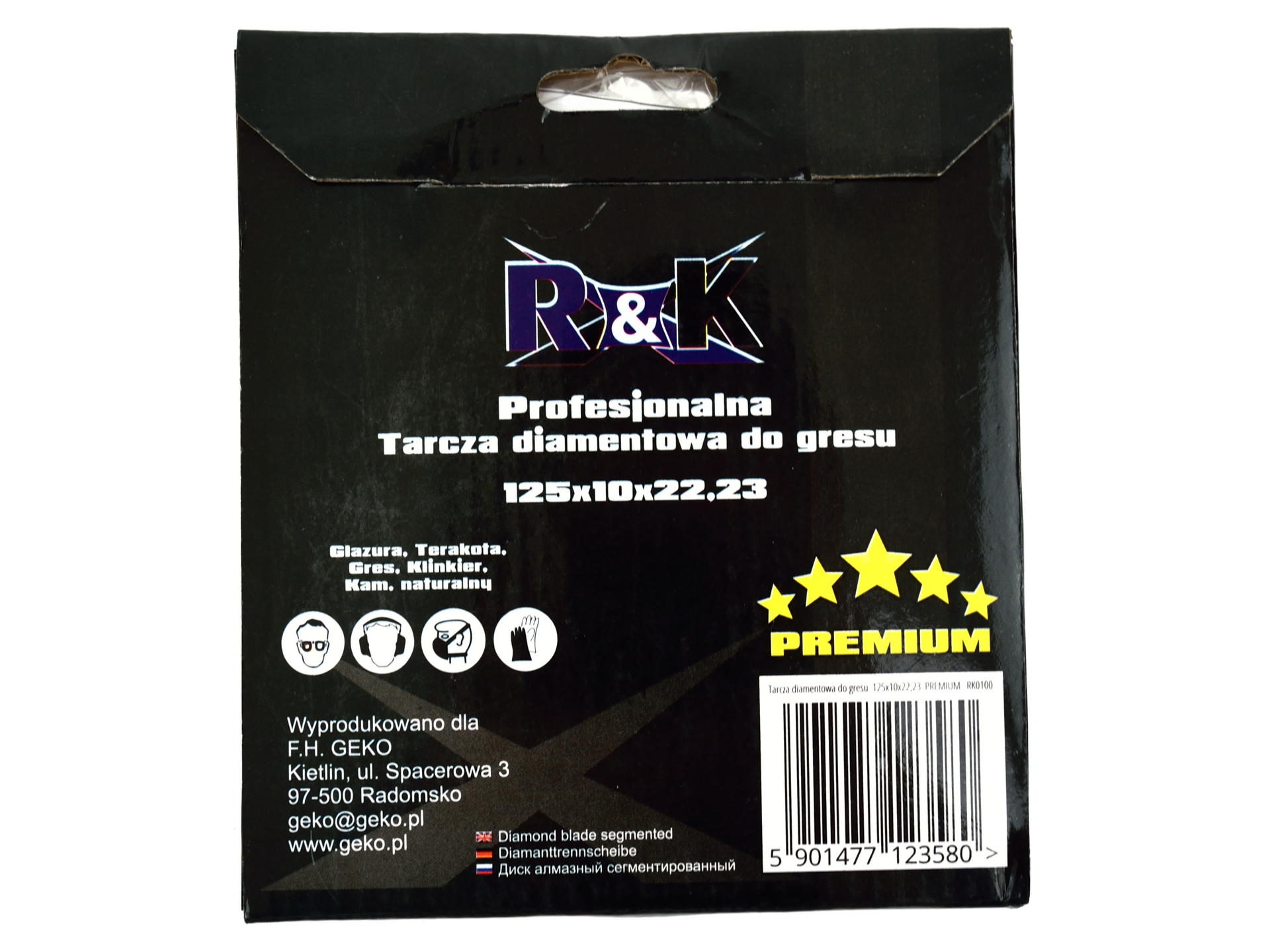 Geko RK0100 Diamantový kotúč na kameň, mramor, obklady 125x10x22,23mm