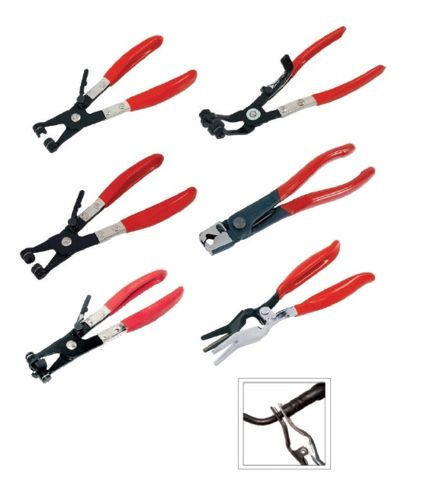 Magma 1048B Kliešte na sťahovacie samosvorné pásky spony svorky 9ks sada