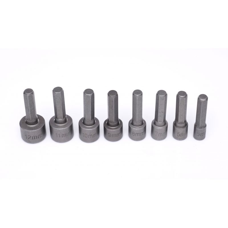 KRAFT&DELE KD10956 Nástrčné kľúče, hlavice pre vŕtačku, skrutkovač 8ks 5-12mm 6 hranné