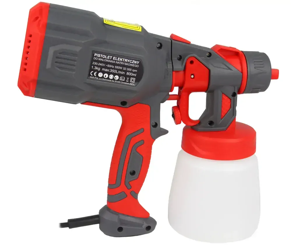 Mar-Pol M88299 RIPPER ELEKTRICKÁ MALIARSKA PIŠTOĽ STRIEKACIA PIŠTOĽ 550W 800ml