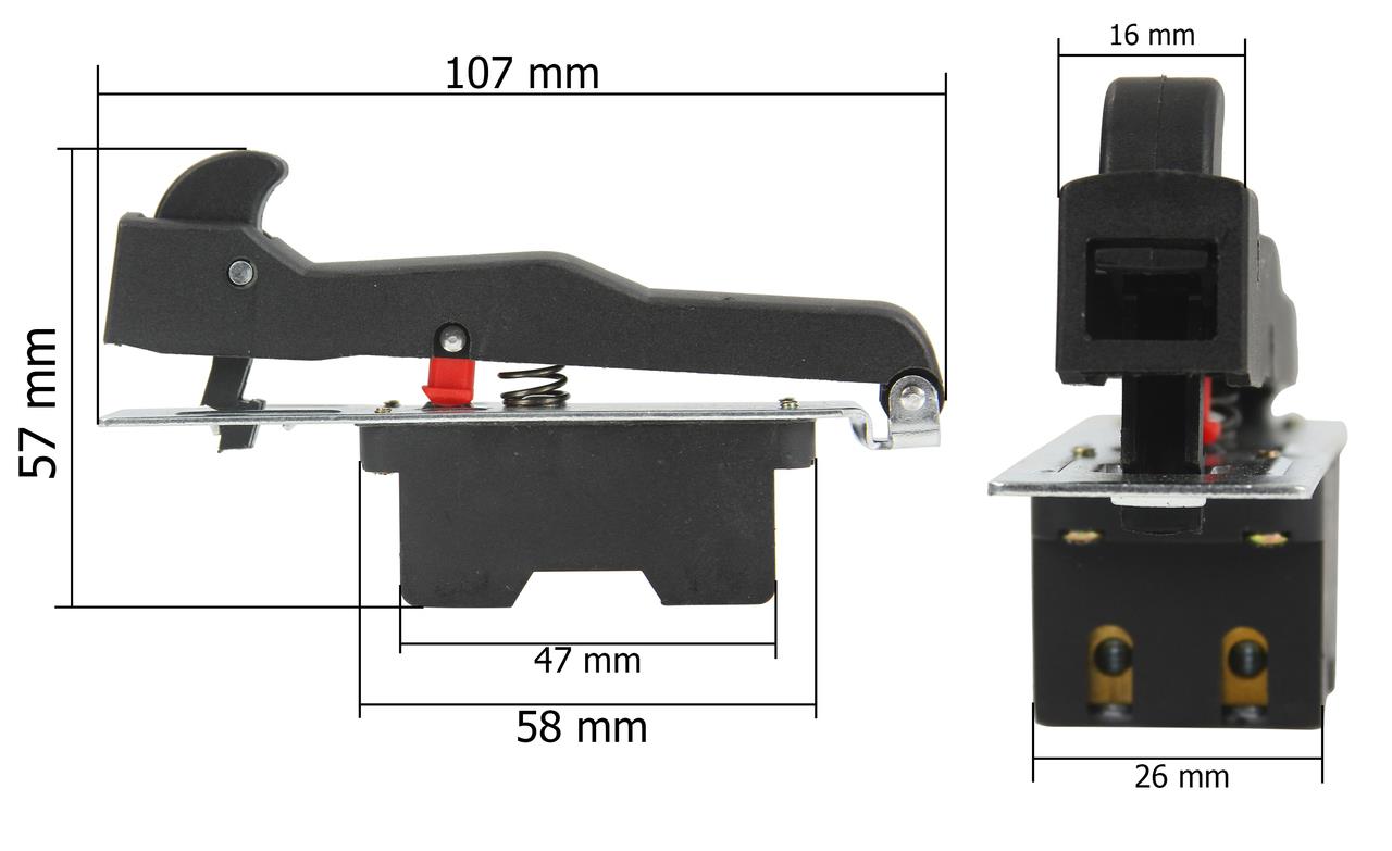 MAR-POL P00112 PREPÍNAČ PRE UHLOVÚ BRÚSKU 230 