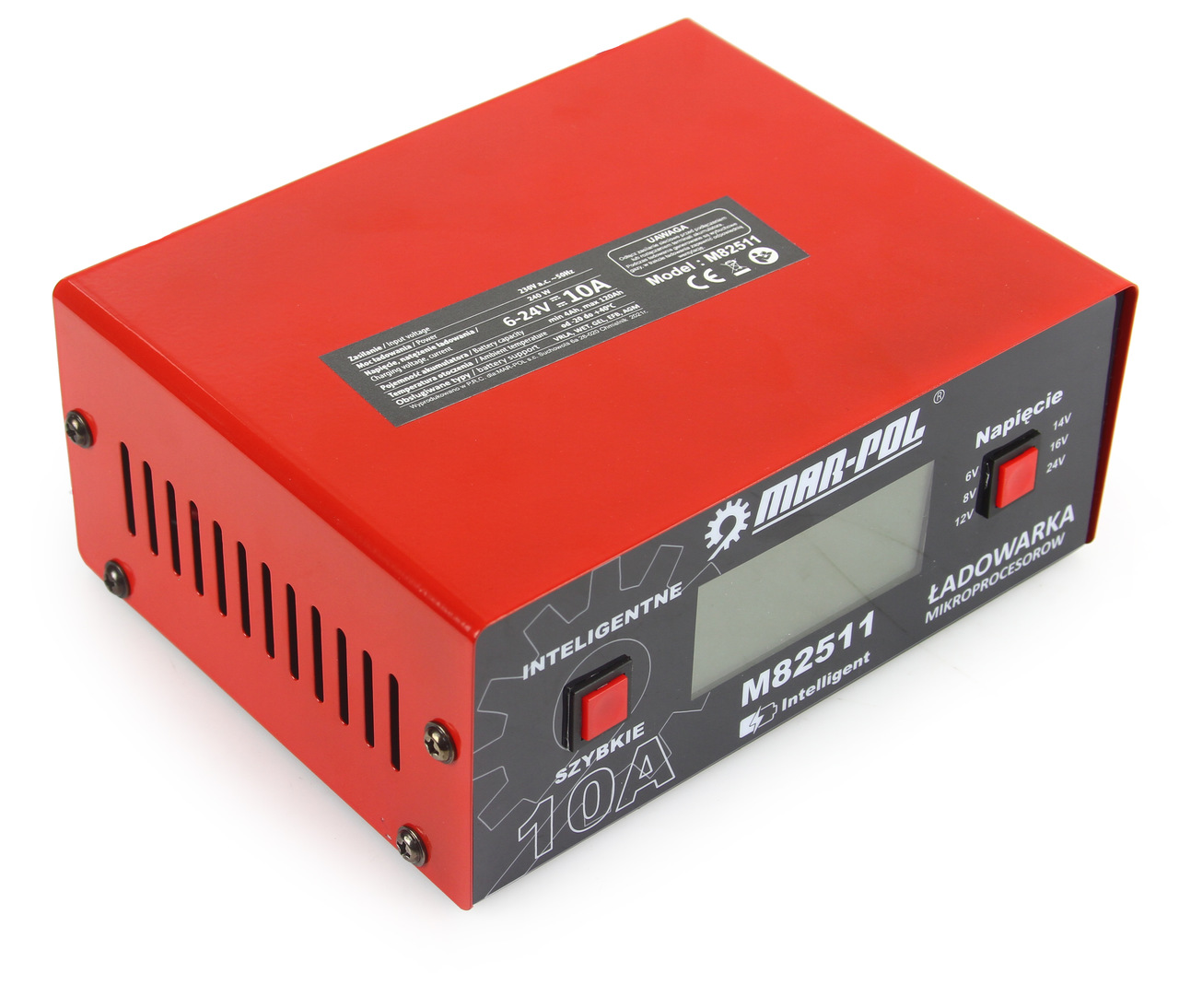 MAR-POL M82511 Autonabíjačka batérií 6V / 8V / 12V / 14V / 16V / 24V 10A mikroprocesorová