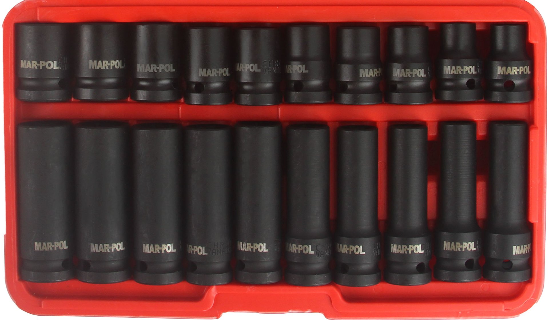 MAR-POL M58259 Nástrčné hlavice kľúče 20ks 1/2" 10-19mm