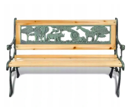 Jumanji Elegantná záhradná detská lavička, lavica pre deti 84x37x50 cm
