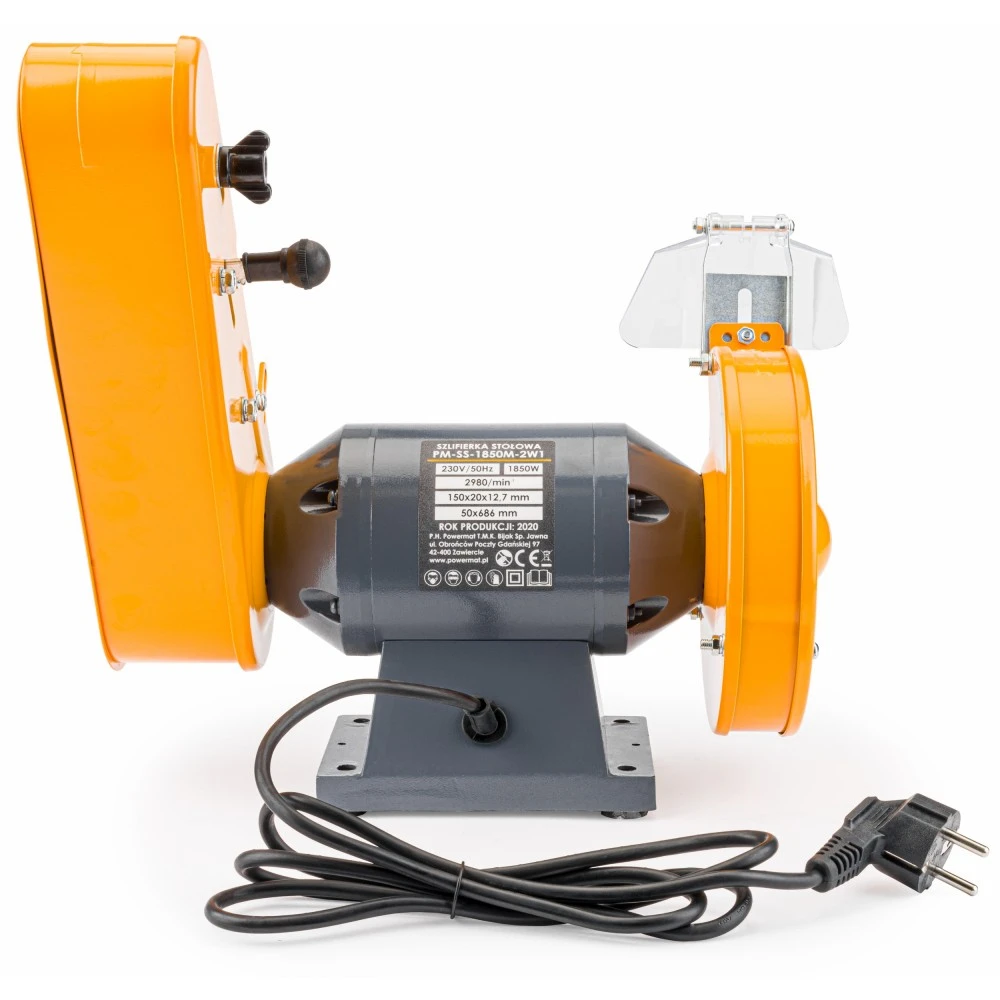 POWERMAT PM-SS-1850M-2W1 1850W Elektrická stolová brúska pasová kotúčová
