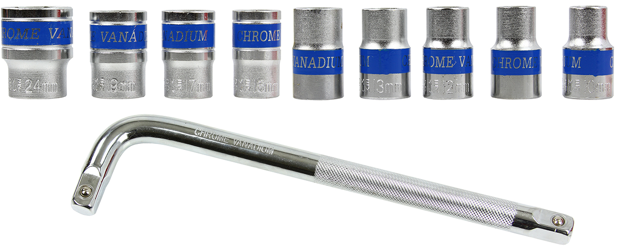 MAR-POL M58201 Nástrčné kľúče 1/2" 10ks 10-24mm