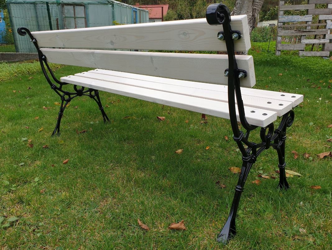 150cm Záhradná vonkajšia lavička lávka drevená retro hliníková