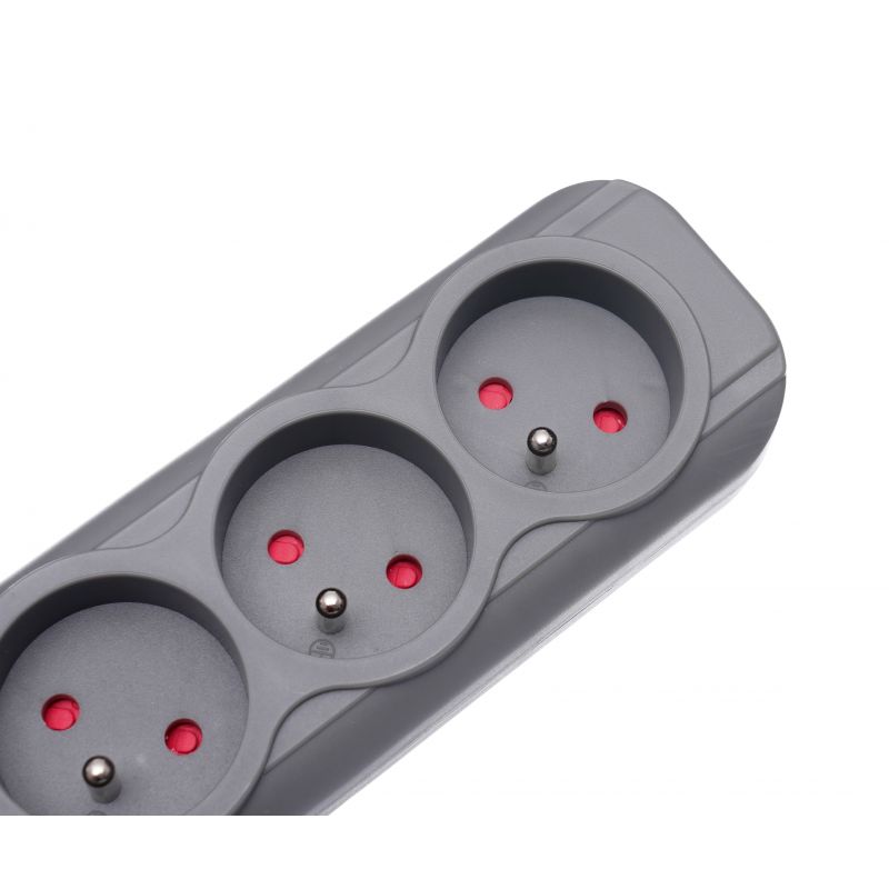 Kraft&Dele KD4034 3m Predlžovací kábel s USB SO SPÍNAČOM 5 ZÁSUVOK + 2 USB