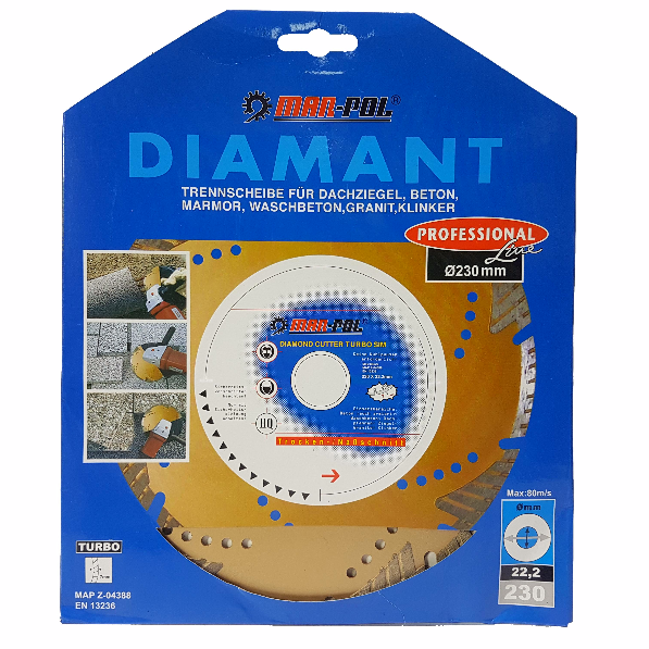 MAR-POL M08725 Diamantový rezný kotúč 230mm LASER GC