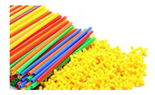 Stavebnica kreatívne farebné slamky tyčinky slamky pre deti 800 dielov