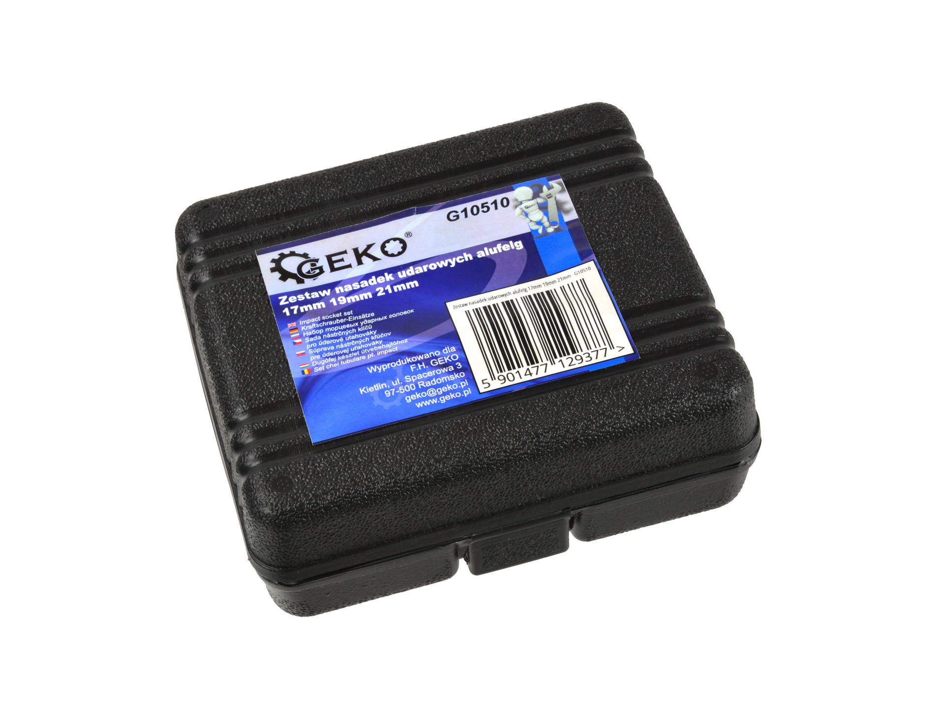 GEKO G10510 Nástrčné rázové kľúče hlavice pre hliníkové disky 17mm 19mm 21mm