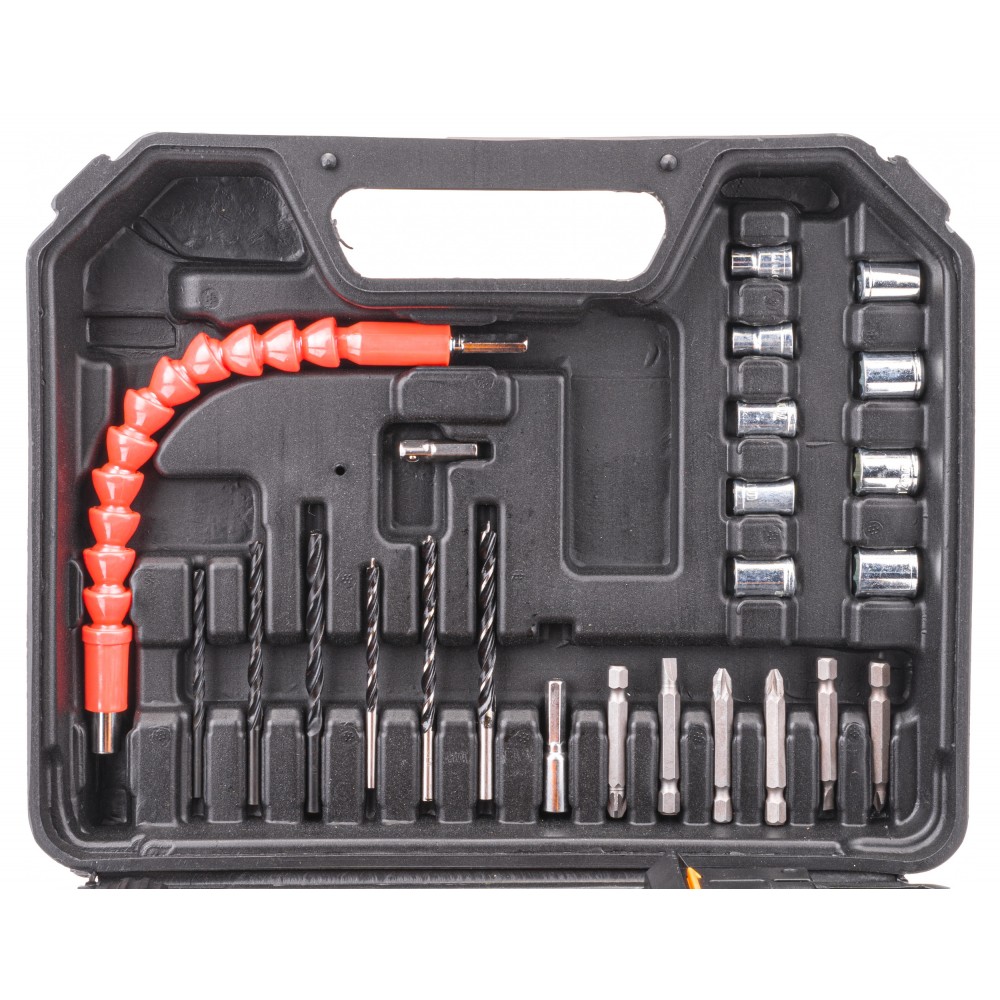 POWERMAT PM-WA-20V-1.5AZT Aku 20V vŕtací skrutkovač vŕtačka + nabíjačka sada 28ks