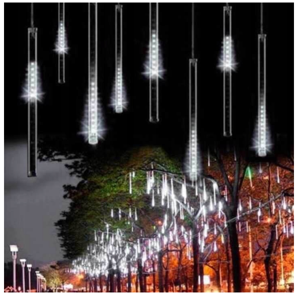 Irma LXL311 Vianočné LED osvetlenie padajúci sneh cencúle 8ks 30cm biele