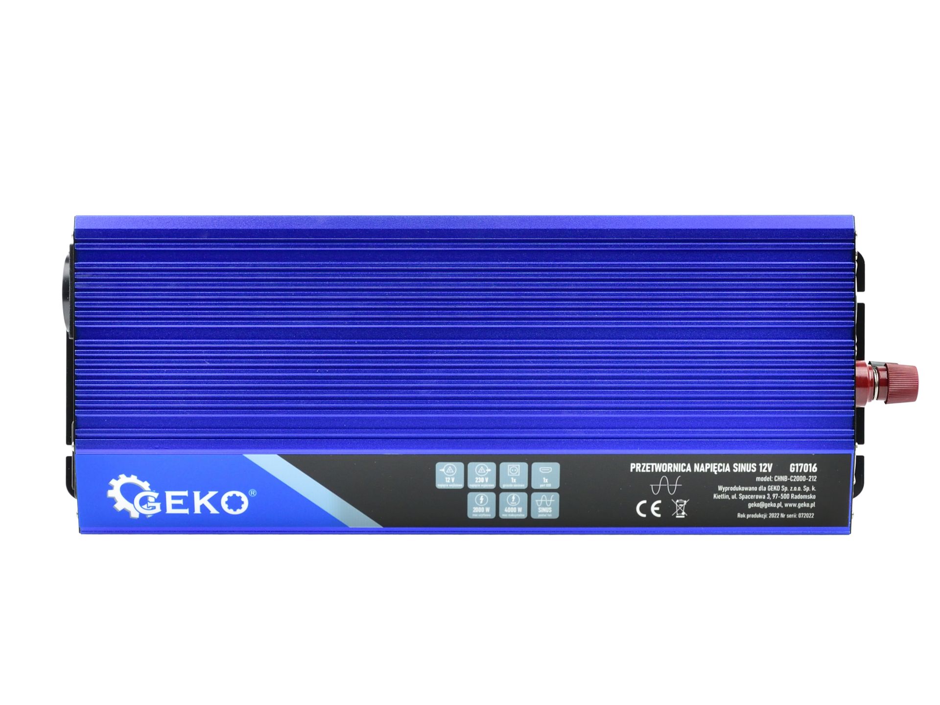 GEKO G17016 Menič napätia pre autá, člny 12V 230V 2000W/4000W