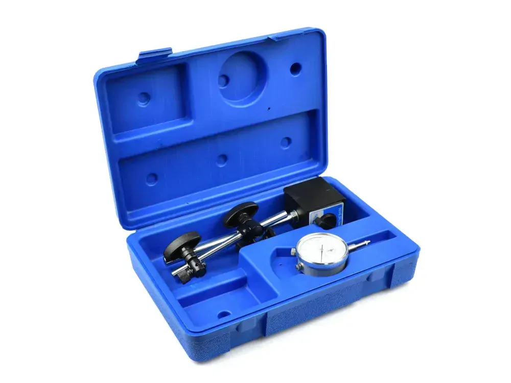 GEKO G02624 Automatický magnetický statív a číselníkový odchýlkomer v kufríku
