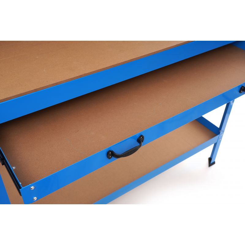 KRAFT&DELE KD640 Pracovný stôl s zásuvkou, dielenský stôl 1200 x 600 x 12 mm KD640