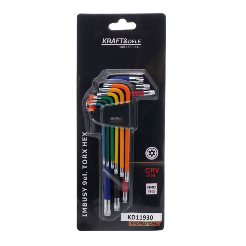 KRAFT&DELE KD11930 Imbusové kľúče farebné imbusy TORX 9ks