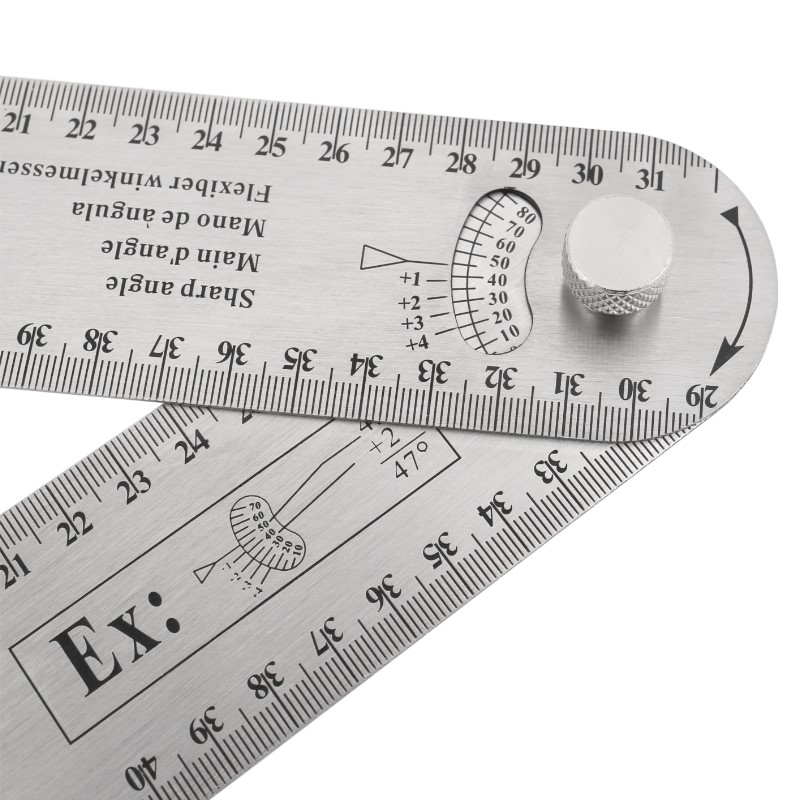 IRMA KTZ35 Nastaviteľný uholník uhlomer 600mm, nerez