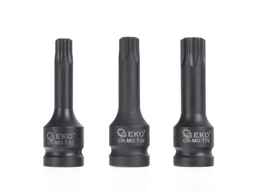 GEKO G10526 Nástrčné hlavice kľúče 9 ks T20-T70 CR-MO