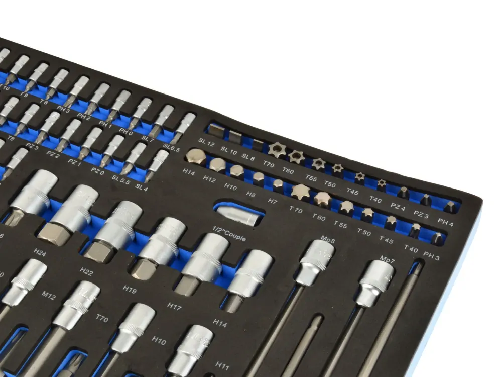 GEKO G10833B Nástrčné kľúče Torx a bity sada 102ks CRV penová vložka