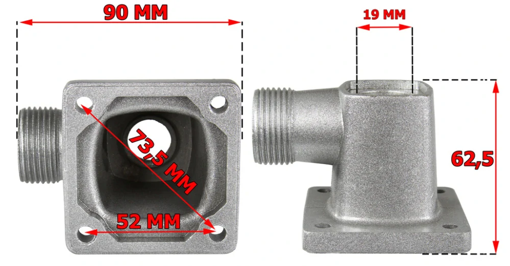 Mar-pol M3001616 Výstupné koleno príruba pre benzínové čerpadlo 1"