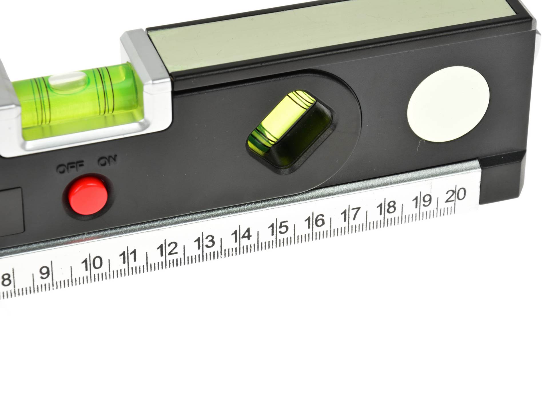 GEKO G03311 Vodováha laserová osvetlená, zvinovací meter 1,5m, pravítko LED