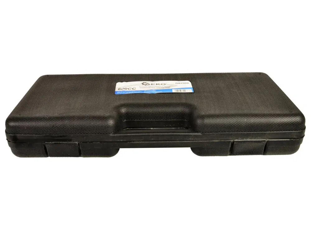 GEKO G02900 Ručná mazacia pištoľ lis maznica profesionálna 600cc mazacie hlavice + kufrík